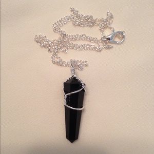 Genuine Black Obsidian Gemstone Necklace